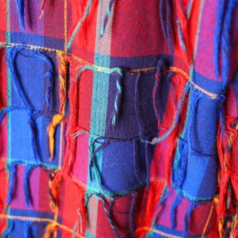 Vintage Crystal Handwoven Fringe Art Jacket Statement Piece Sz S - Picture 7 of 7